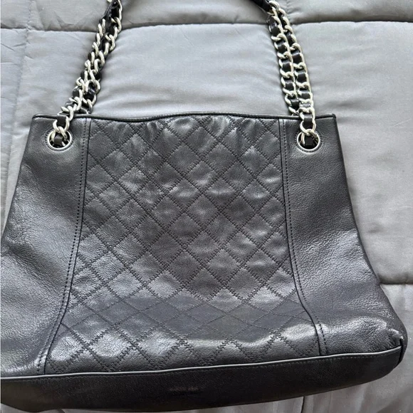 Tory Burch Quilted Design Leather Tote - Picture 1 of 7